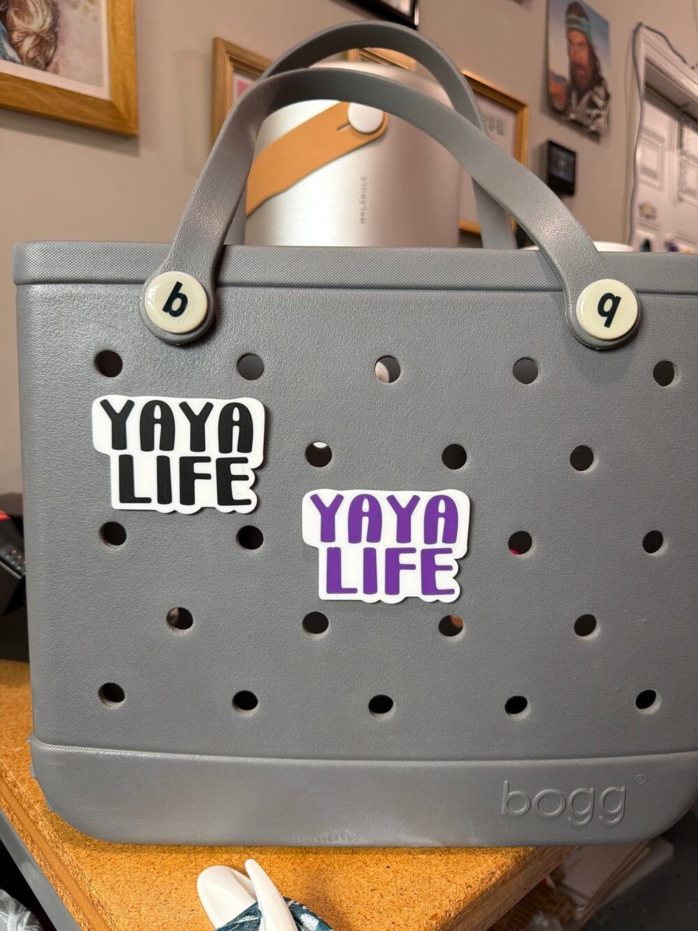 Lot of 2 Yaya Life Themed Bogg Bag Charms - Slightly Imperfect